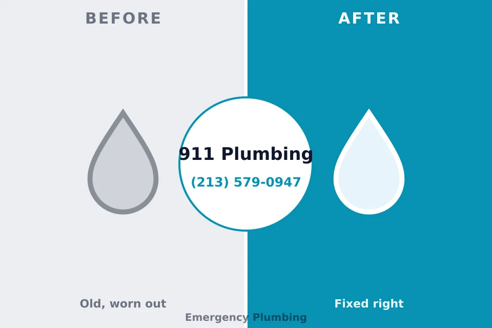 Before and after: plumbing repair Tontitown, AR